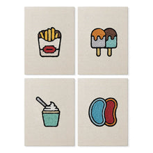 Laden Sie das Bild in den Galerie-Viewer, Punch Needle Set (4 Stück) mit Rahmen​ - Kawaii Snacks Figured'Art