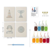 Laden Sie das Bild in den Galerie-Viewer, Punch Needle Set (4 Stück) mit Rahmen - Renntag