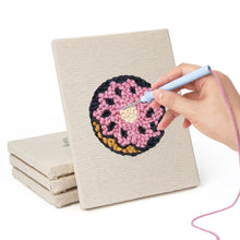 Laden Sie das Bild in den Galerie-Viewer, Punch Needle Set (4 Stück) mit Rahmen - Frühstücks Leckereien 3