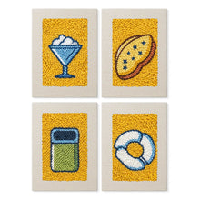 Laden Sie das Bild in den Galerie-Viewer, Punch Needle Set (4 Stück) mit Rahmen​ - Leckere Snacks Figured'Art