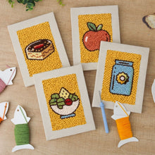 Laden Sie das Bild in den Galerie-Viewer, Punch Needle Set (4 Stück) mit Rahmen - Mittagspause