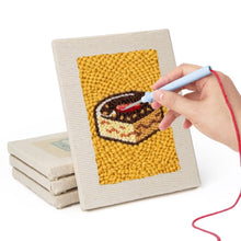 Laden Sie das Bild in den Galerie-Viewer, Punch Needle Set (4 Stück) mit Rahmen - Mittagspause