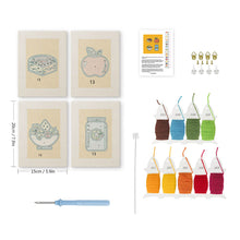 Laden Sie das Bild in den Galerie-Viewer, Punch Needle Set (4 Stück) mit Rahmen - Mittagspause