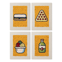 Laden Sie das Bild in den Galerie-Viewer, Punch Needle Set (4 Stück) mit Rahmen​ - Snack Attacke Figured'Art