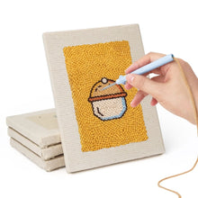 Laden Sie das Bild in den Galerie-Viewer, Punch Needle Set (4 Stück) mit Rahmen - Gebackene Leckereien
