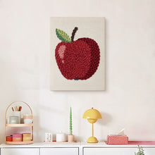 Laden Sie das Bild in den Galerie-Viewer, Punch Needle mit Rahmen - Roter Apfel