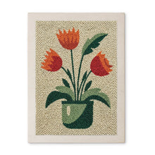 Laden Sie das Bild in den Galerie-Viewer, Punch Needle mit Rahmen - Blühende Tulpen Figured'Art