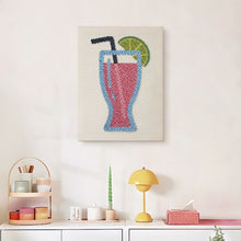 Laden Sie das Bild in den Galerie-Viewer, Punch Needle mit Rahmen - Rosa Limonade