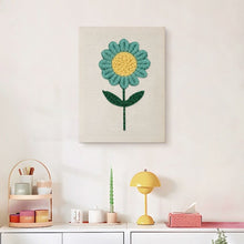 Laden Sie das Bild in den Galerie-Viewer, Punch Needle mit Rahmen - Blauer Himmel Blüte