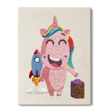 Laden Sie das Bild in den Galerie-Viewer, Punch Needle mit Rahmen - Einhorn Abenteuer Figured'Art