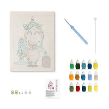 Laden Sie das Bild in den Galerie-Viewer, Punch Needle mit Rahmen - Einhorn Abenteuer