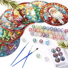 Laden Sie das Bild in den Galerie-Viewer, Malen nach Zahlen 20 cm Tischsets (6 Stück) - Kreatives Weihnachtsgeschenk