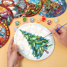 Laden Sie das Bild in den Galerie-Viewer, Malen nach Zahlen 20 cm Tischsets (6 Stück) - Kreatives Weihnachtsgeschenk