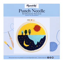 Laden Sie das Bild in den Galerie-Viewer, Punch Needle Sonne und Mond