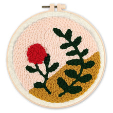 Laden Sie das Bild in den Galerie-Viewer, Punch Needle set Zweig mit Rosen und Blättern