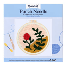 Laden Sie das Bild in den Galerie-Viewer, Punch Needle Zweig mit Rosen und Blättern