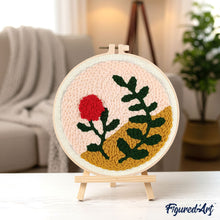 Laden Sie das Bild in den Galerie-Viewer, Punch Needle Zweig mit Rosen und Blättern