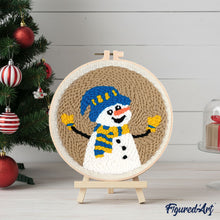 Laden Sie das Bild in den Galerie-Viewer, Punch Needle Glücklicher Schneemann