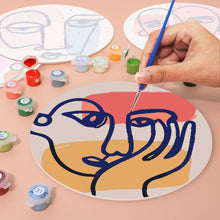 Laden Sie das Bild in den Galerie-Viewer, Malen nach Zahlen 20 cm Tischsets (6 Stück) - Modernes Abstraktes Gesicht