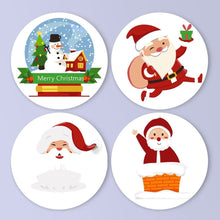 Laden Sie das Bild in den Galerie-Viewer, Malen nach Zahlen 20 cm Tischsets (4 Stück) - Weihnachtsmann und Schneelächeln Figured'Art