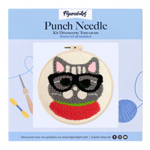 Laden Sie das Bild in den Galerie-Viewer, Punch Needle Nerd-Katze