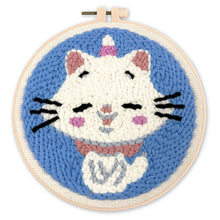 Laden Sie das Bild in den Galerie-Viewer, Punch Needle set Einhorn-Katze