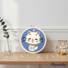 Laden Sie das Bild in den Galerie-Viewer, Punch Needle Einhorn-Katze