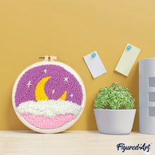Laden Sie das Bild in den Galerie-Viewer, Punch Needle Violetter Himmel