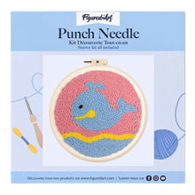 Laden Sie das Bild in den Galerie-Viewer, Punch Needle Schwebender Wal