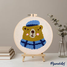 Laden Sie das Bild in den Galerie-Viewer, Punch Needle Brauner Bär 3