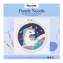Laden Sie das Bild in den Galerie-Viewer, Punch Needle Einhorn und Baby