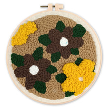 Laden Sie das Bild in den Galerie-Viewer, Punch Needle set Gelbe und braune Blumen