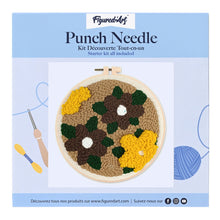 Laden Sie das Bild in den Galerie-Viewer, Punch Needle Gelbe und braune Blumen