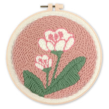 Laden Sie das Bild in den Galerie-Viewer, Punch Needle set Weiße Blumen 2