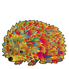 Laden Sie das Bild in den Galerie-Viewer, 2D Holzpuzzle – Bunter Stachelschwein
