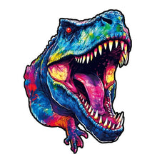 Laden Sie das Bild in den Galerie-Viewer, 2D Holzpuzzle – Kühler Dinosaurier