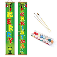 Laden Sie das Bild in den Galerie-Viewer, Malen nach Zahlen DIY Tür Banner - Grünes Weihnachten