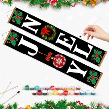 Laden Sie das Bild in den Galerie-Viewer, Malen nach Zahlen DIY Tür Banner - Weihnachtsfreude