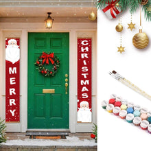 Laden Sie das Bild in den Galerie-Viewer, Malen nach Zahlen DIY Tür Banner - Fröhlicher Weihnachtsmann Figured'Art