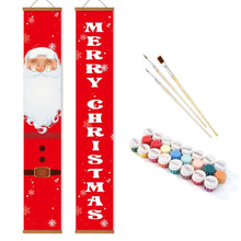 Laden Sie das Bild in den Galerie-Viewer, Malen nach Zahlen DIY Tür Banner - Glücklicher Weihnachtsmann