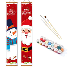 Laden Sie das Bild in den Galerie-Viewer, Malen nach Zahlen DIY Tür Banner - Gemütlicher Schneemann