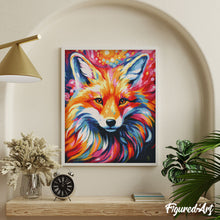 Laden Sie das Bild in den Galerie-Viewer, Diamond Painting - Fuchs Farbenfroh Abstrakt