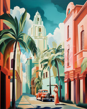 Laden Sie das Bild in den Galerie-Viewer, Diamond Painting - Kuba Art Deco – 40 x 50 cm auf Keilrahmen gespannt