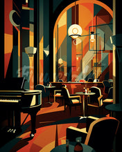 Laden Sie das Bild in den Galerie-Viewer, Diamond Painting - Art-Deco-Club – 40 x 50 cm auf Keilrahmen gespannt
