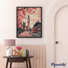 Laden Sie das Bild in den Galerie-Viewer, Diamond Painting - London in voller Blüte – 40 x 50 cm auf Keilrahmen gespannt