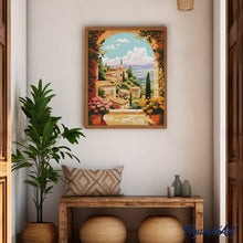 Laden Sie das Bild in den Galerie-Viewer, Diamond Painting - Toskana in voller Blüte – 40 x 50 cm auf Keilrahmen gespannt