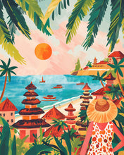 Laden Sie das Bild in den Galerie-Viewer, Diamond Painting - Bali Sonnenuntergang