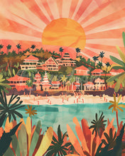 Laden Sie das Bild in den Galerie-Viewer, Diamond Painting - Bali Sonnenaufgang – 40 x 50 cm auf Keilrahmen gespannt