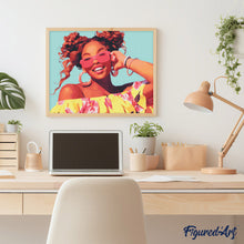 Laden Sie das Bild in den Galerie-Viewer, Diamond Painting - Helles Lachen – 40 x 50 cm auf Keilrahmen gespannt