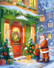 Laden Sie das Bild in den Galerie-Viewer, Diamond Painting - Gruß vom Weihnachtsmann – 40 x 50 cm auf Keilrahmen gespannt